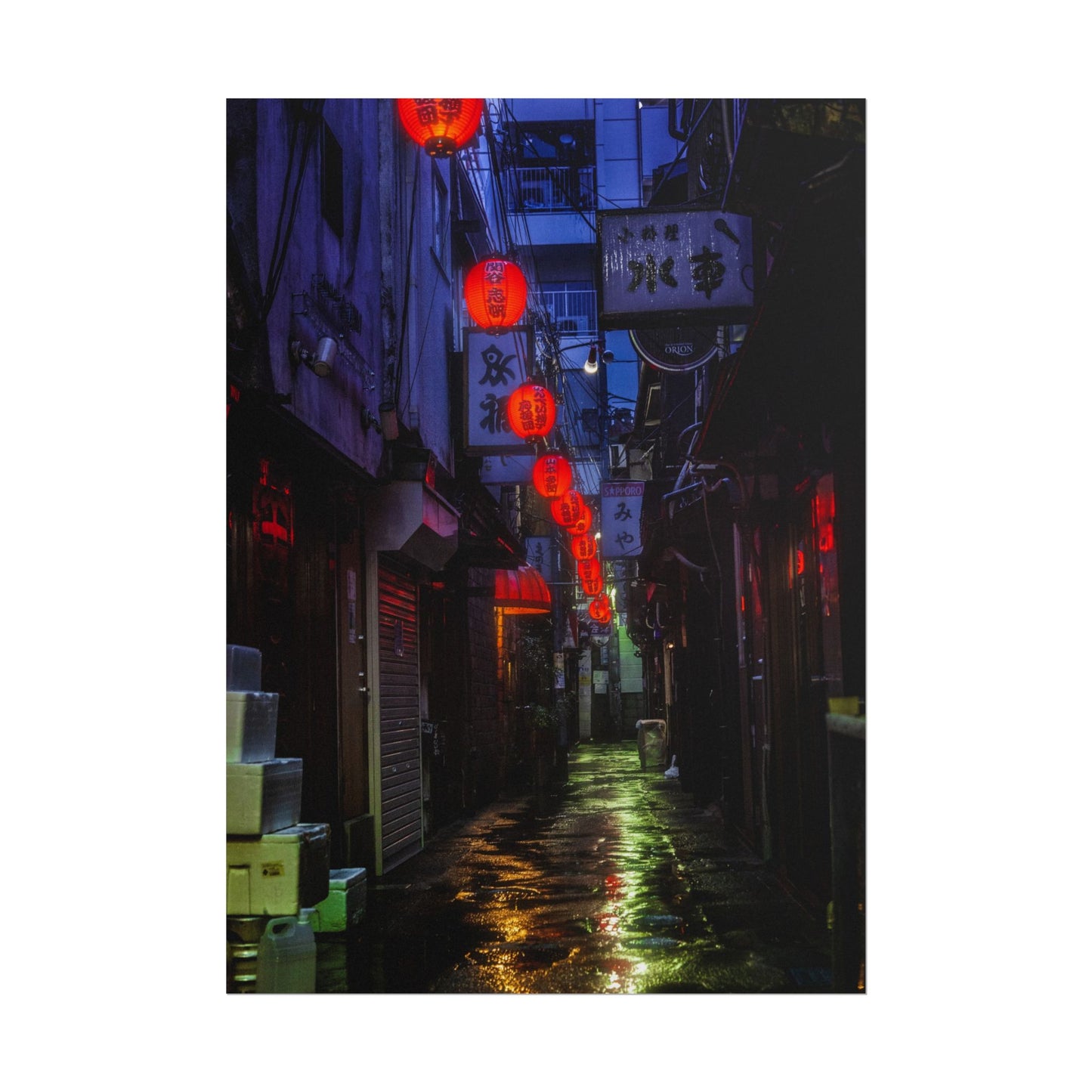 Rainy Tokyo Nights Poster
