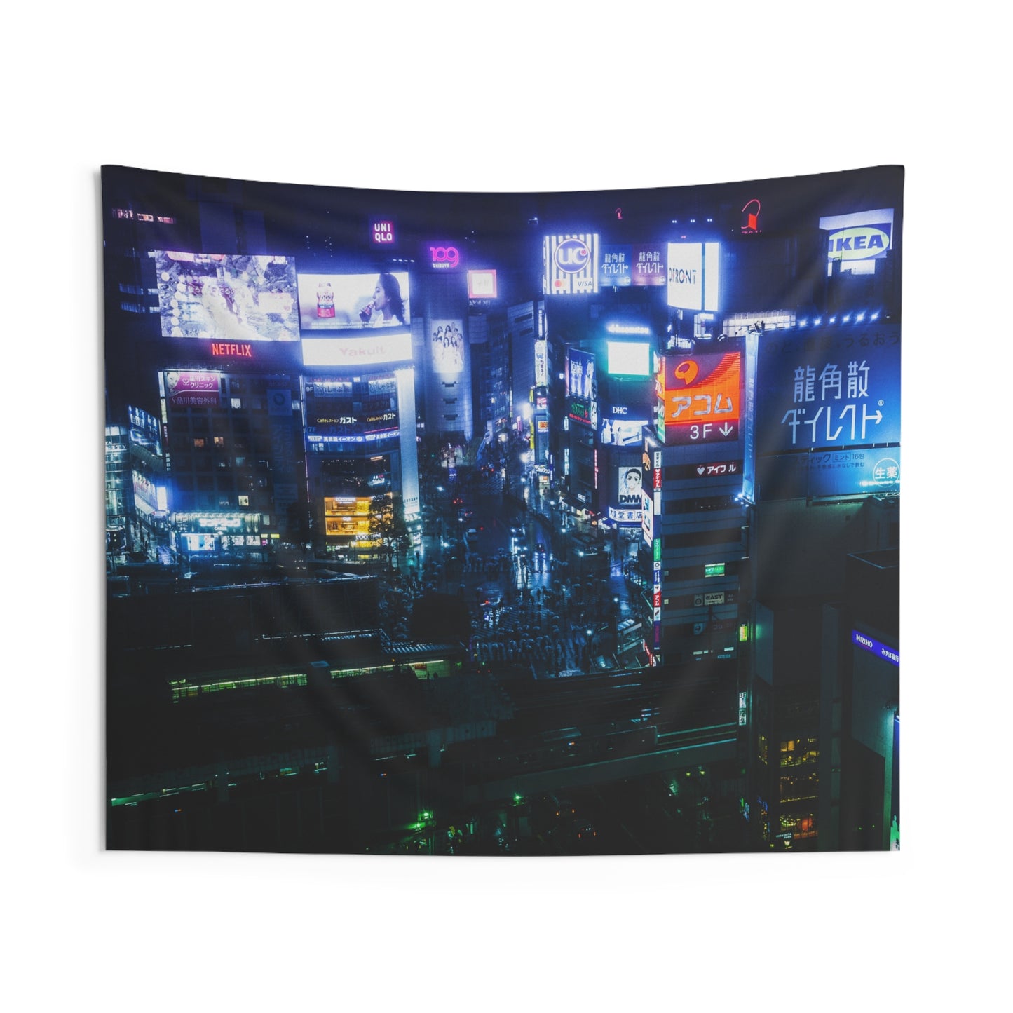 Shibuya Sky View Nightscape Wall Tapestry