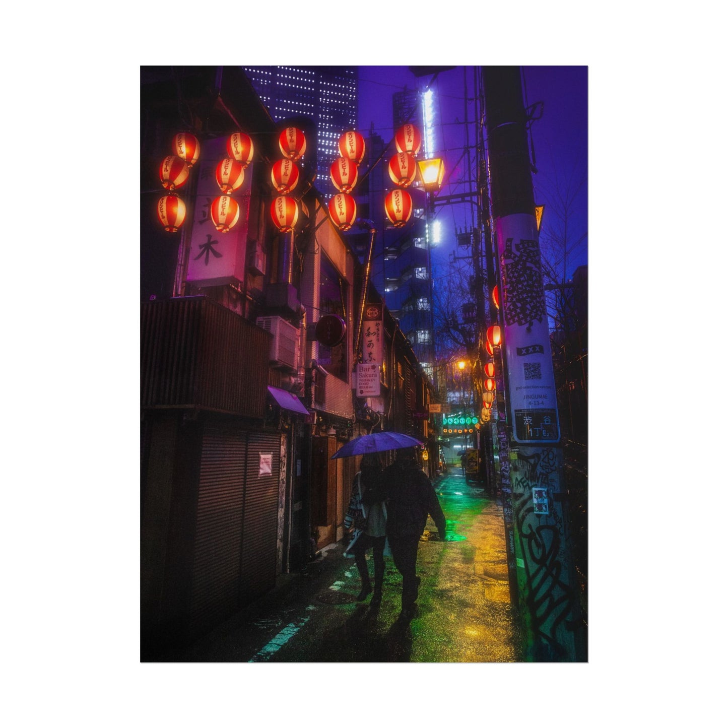 Vibrant Tokyo Night Rolled Poster