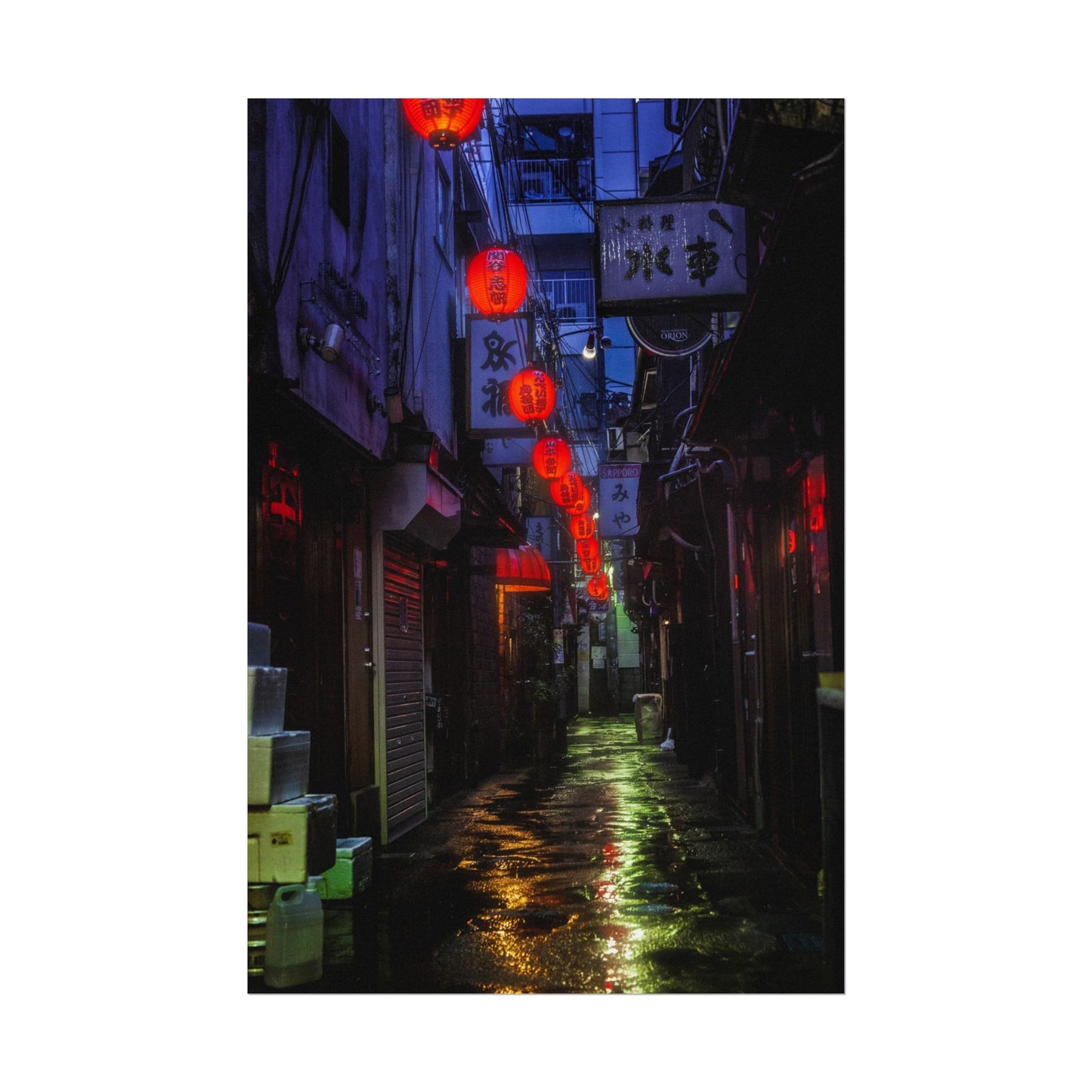 Rainy Tokyo Nights Poster