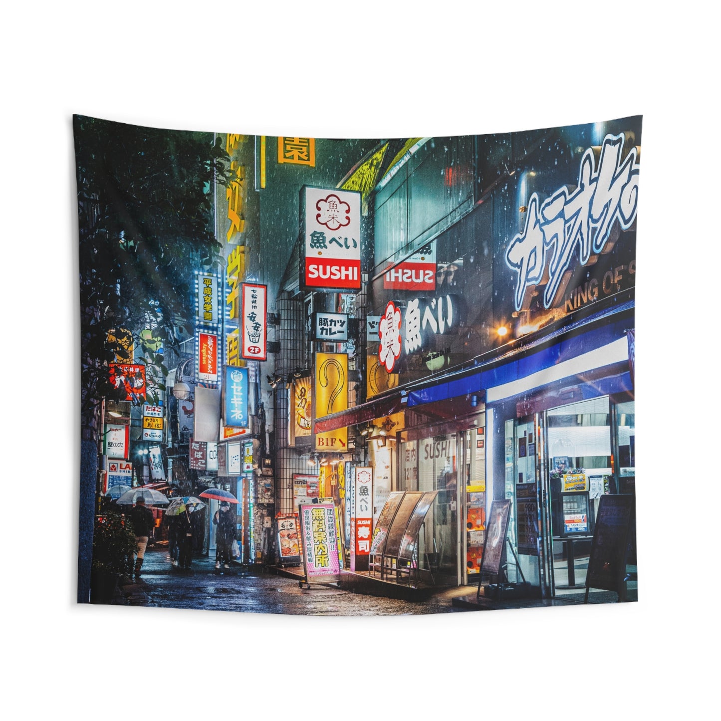 Shibuya Sushi Nights Wall Tapestry