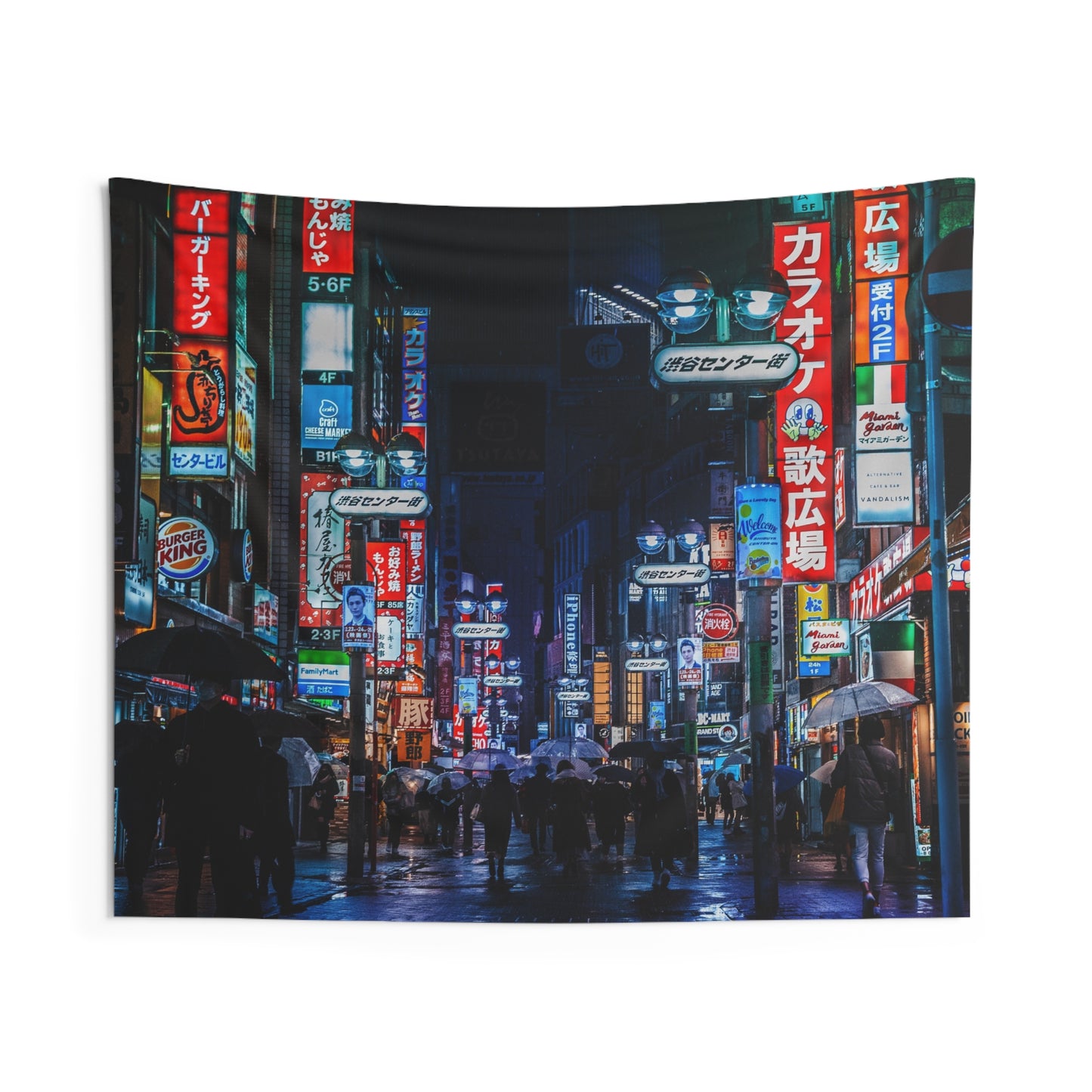 Cyberpunk Japan Wall Tapestry