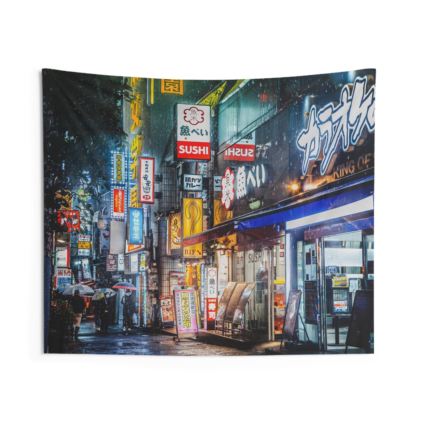 Shibuya Sushi Nights Wall Tapestry