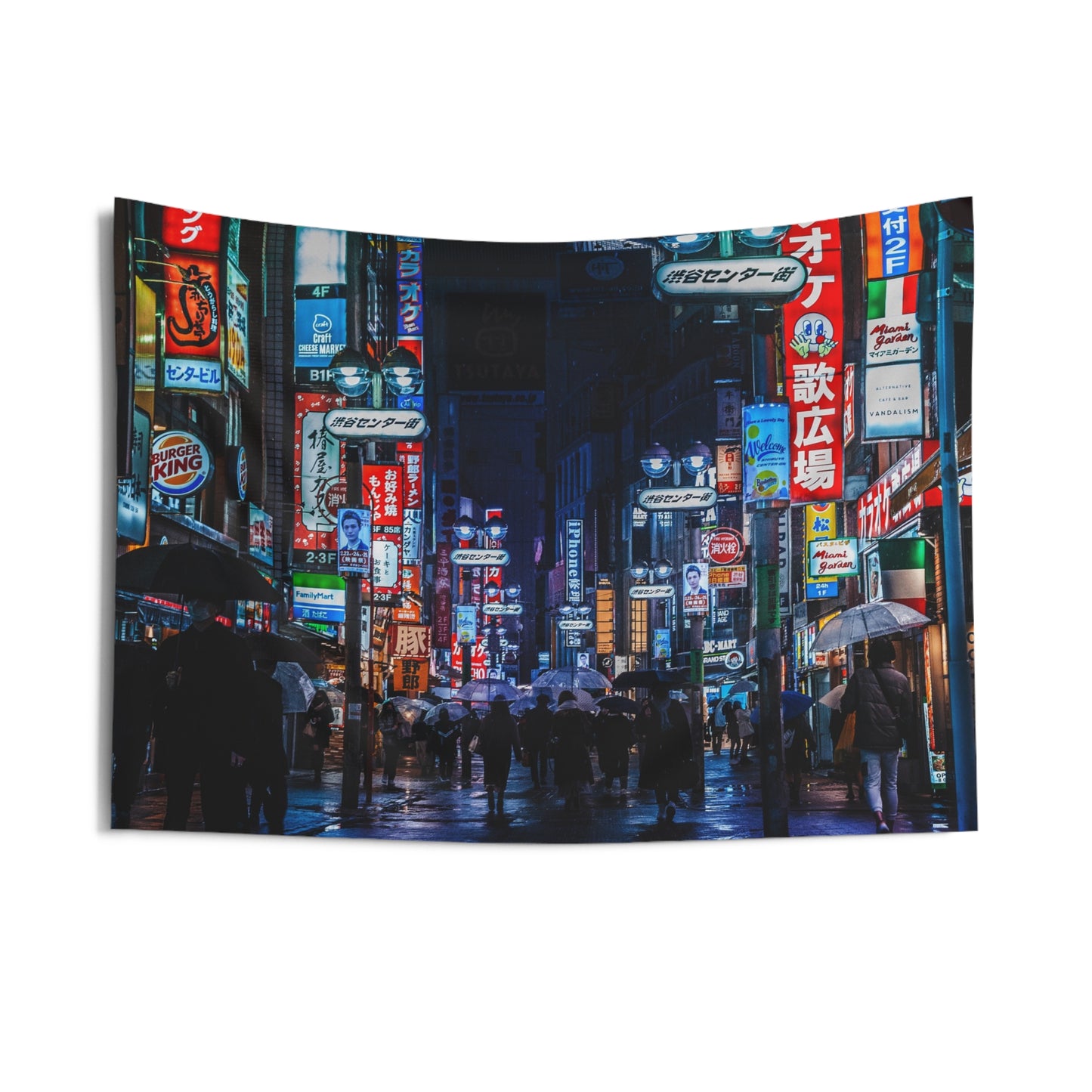 Cyberpunk Japan Wall Tapestry