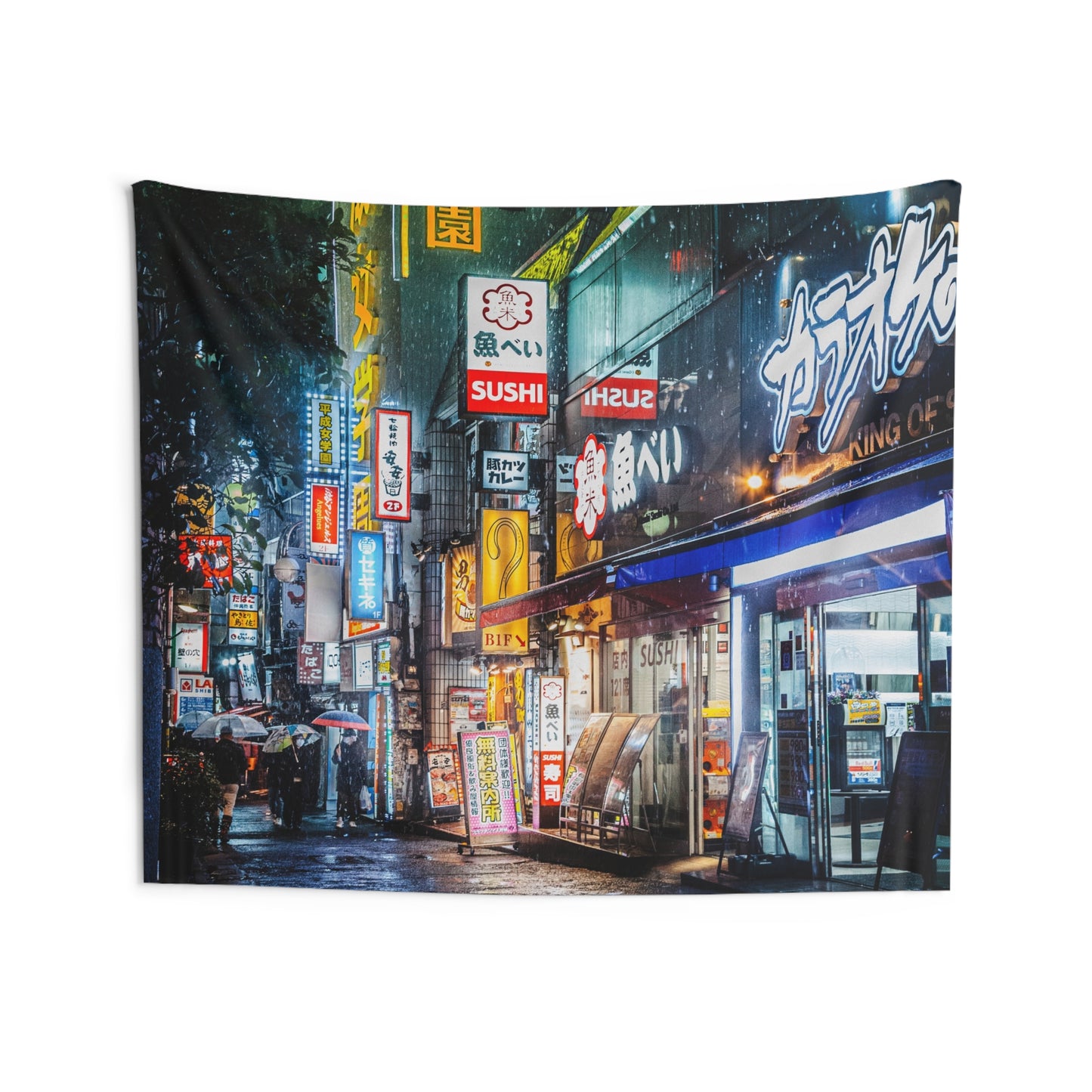 Shibuya Sushi Nights Wall Tapestry