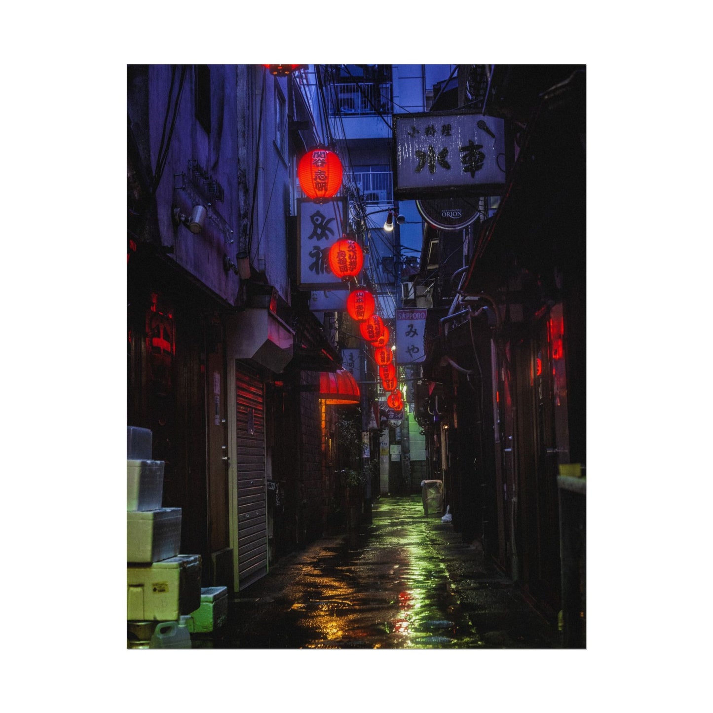 Rainy Tokyo Nights Poster