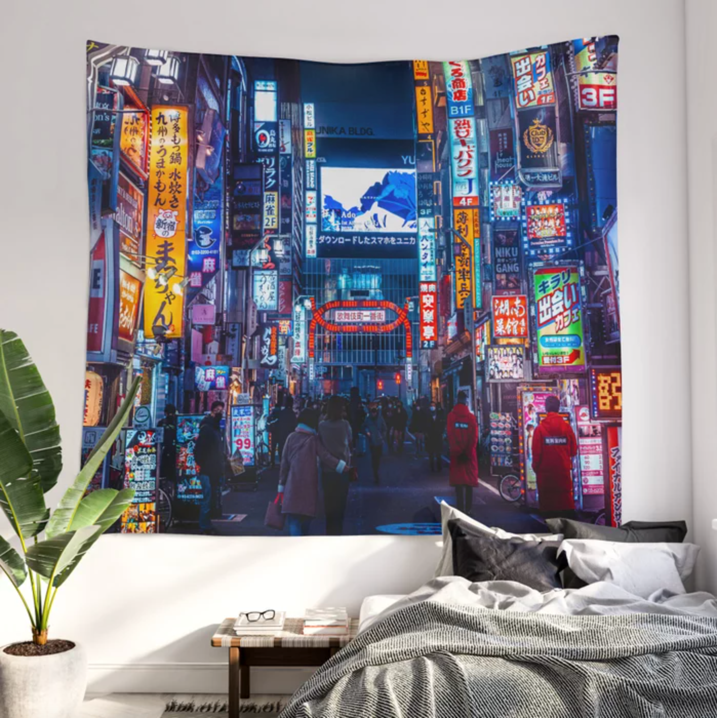 Cyberpunk Tokyo Wall Tapestry