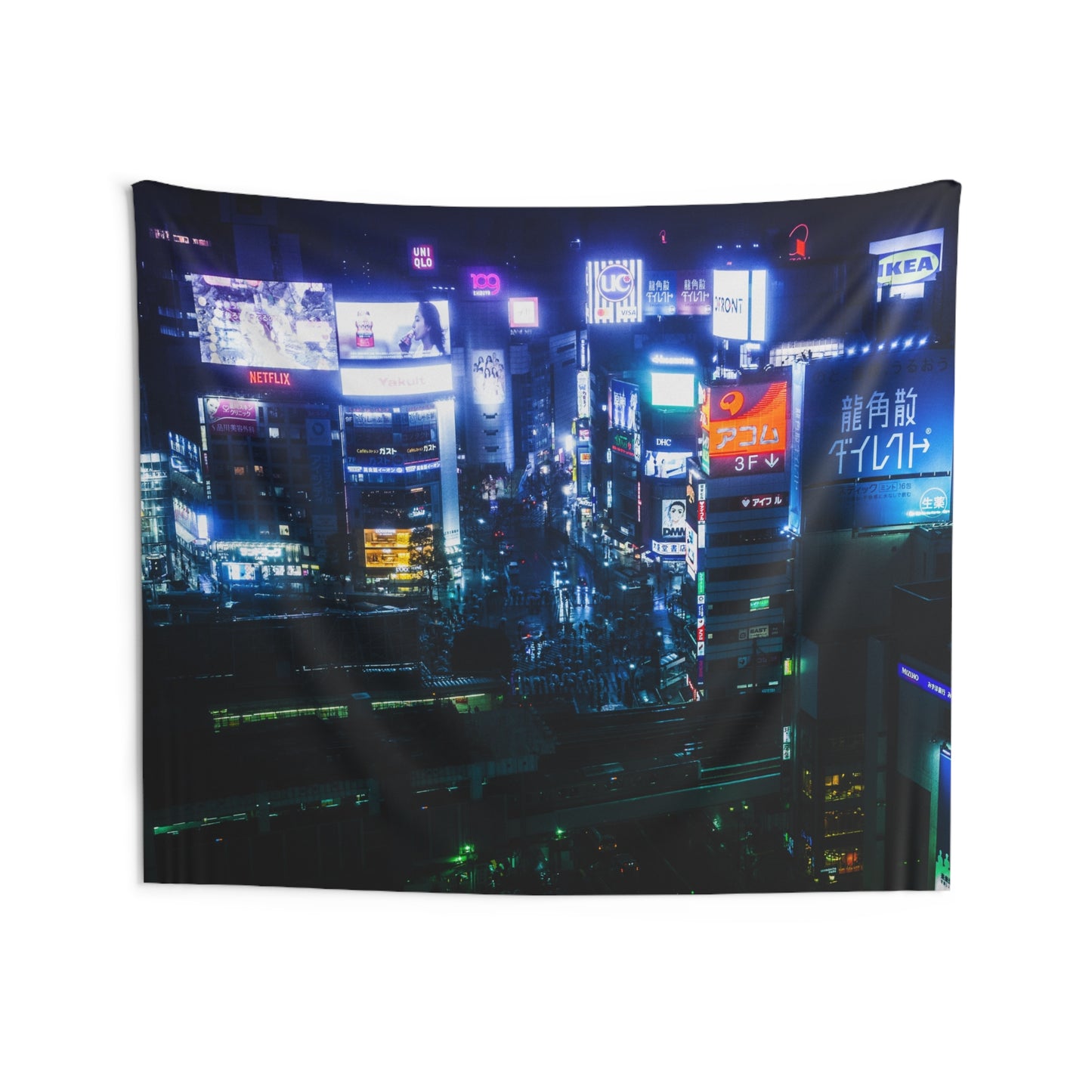 Shibuya Sky View Nightscape Wall Tapestry