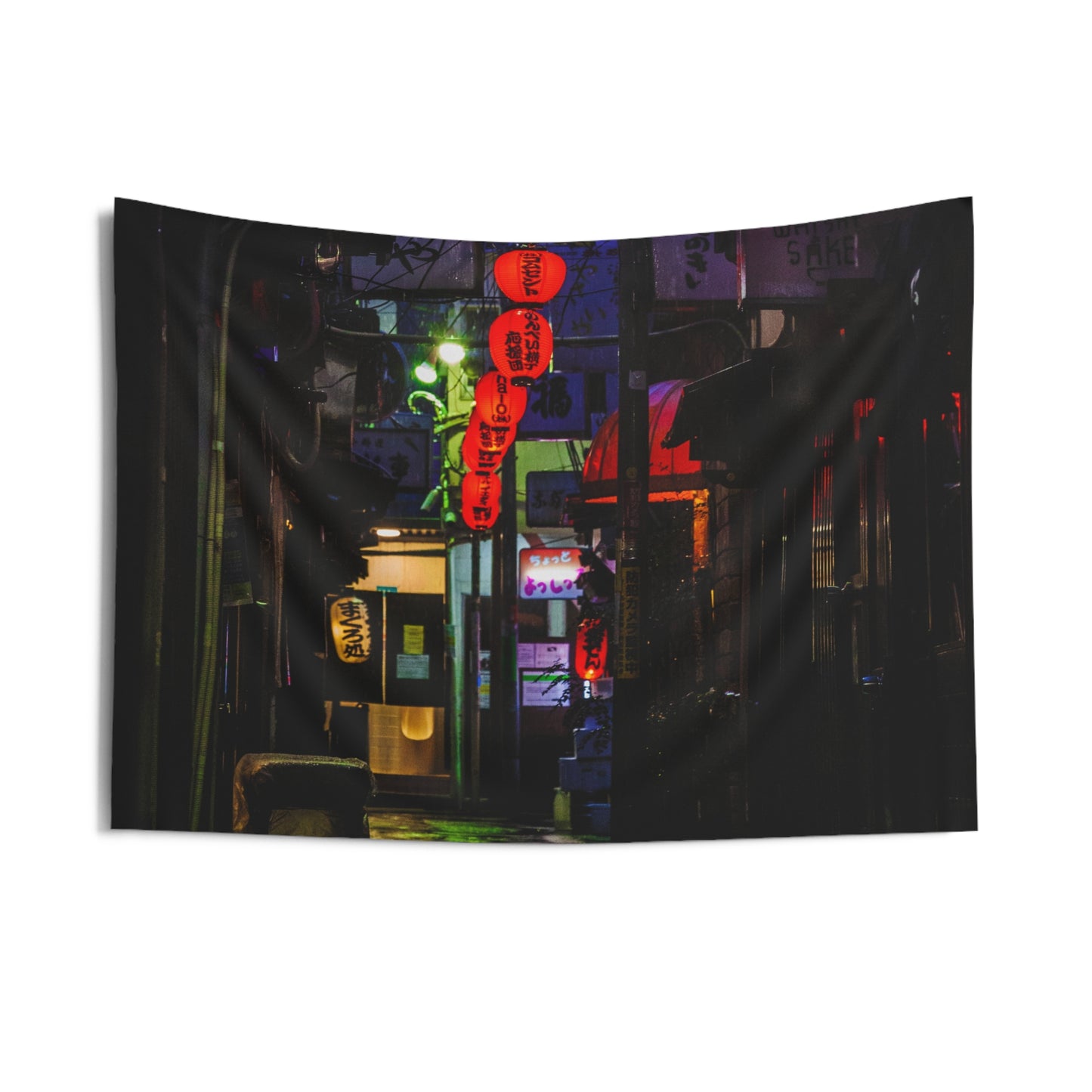 Japanese Drinking Alleyway Wall Tapestry