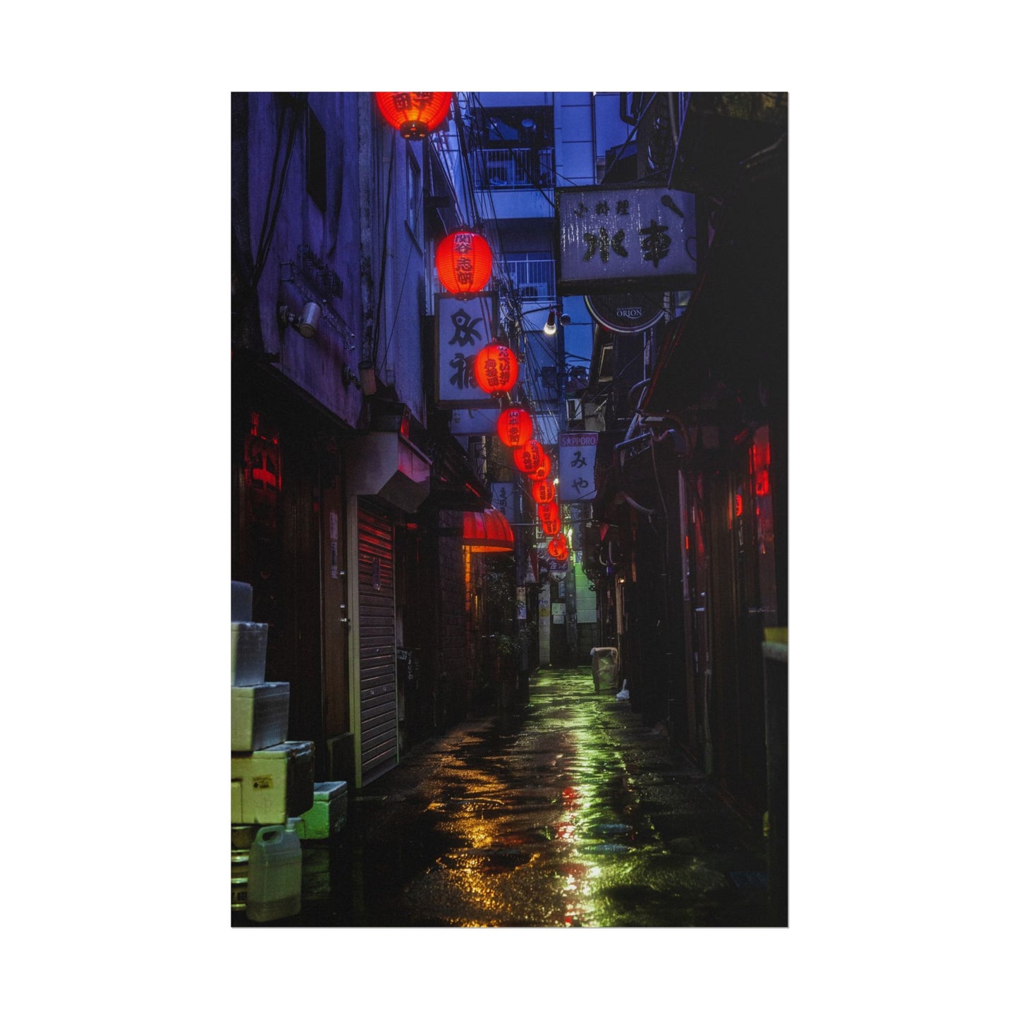 Rainy Tokyo Nights Poster