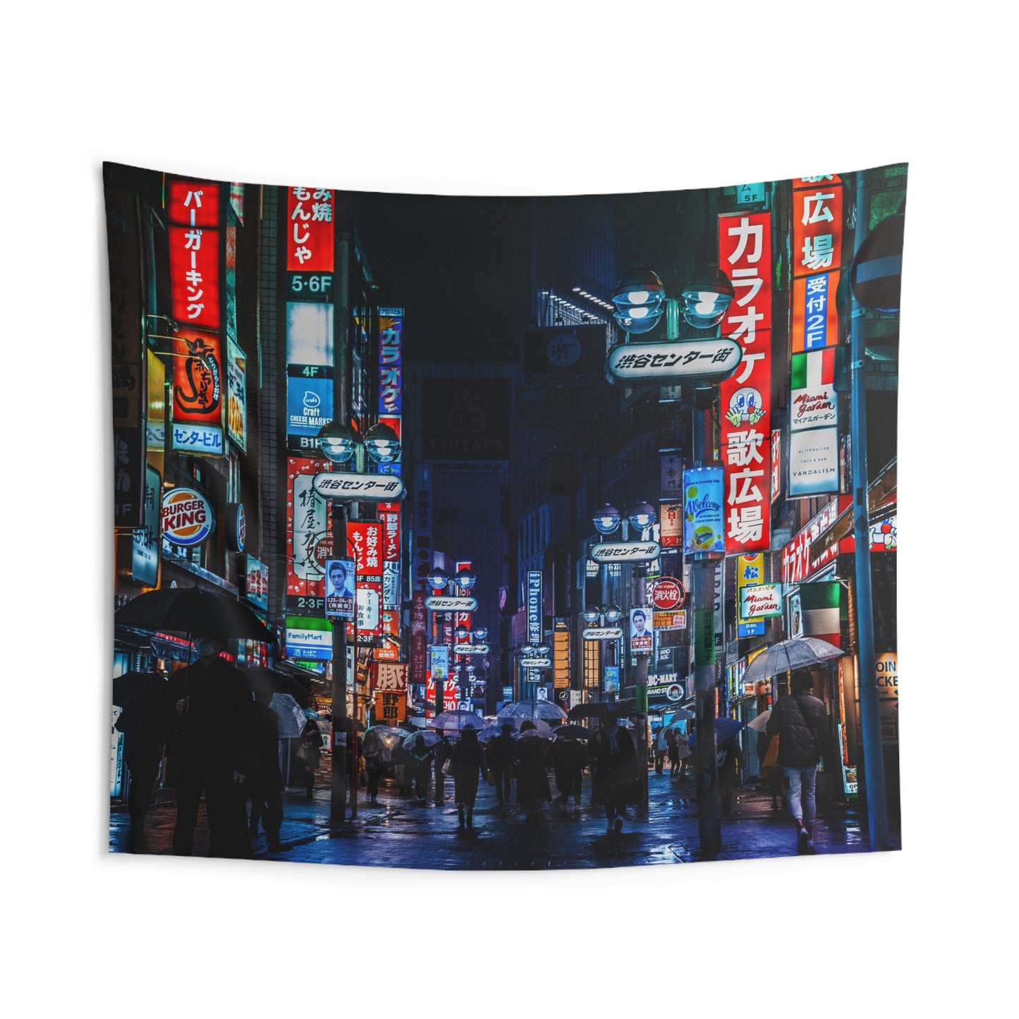 Cyberpunk Japan Wall Tapestry