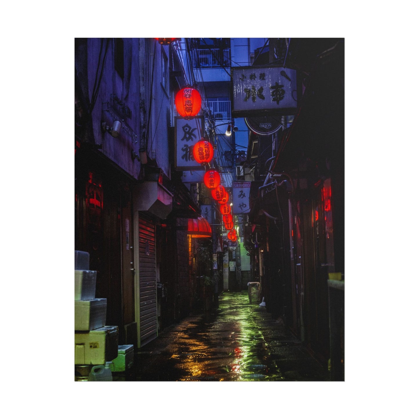 Rainy Tokyo Nights Poster