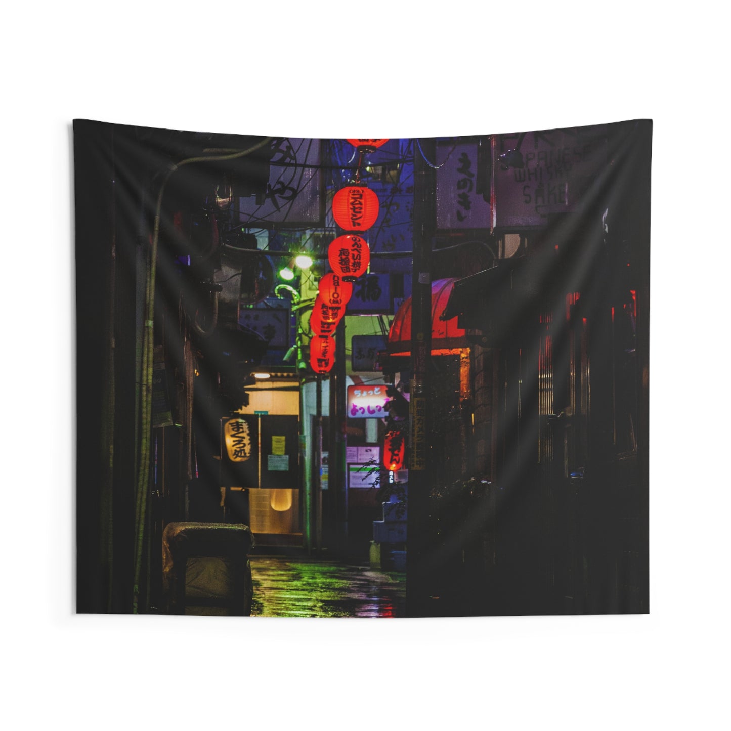 Japanese Drinking Alleyway Wall Tapestry