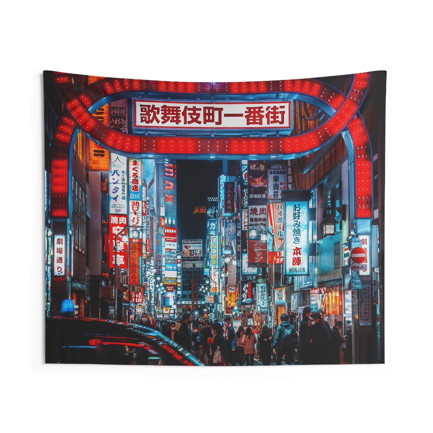 Neon Tokyo Wall Tapestry
