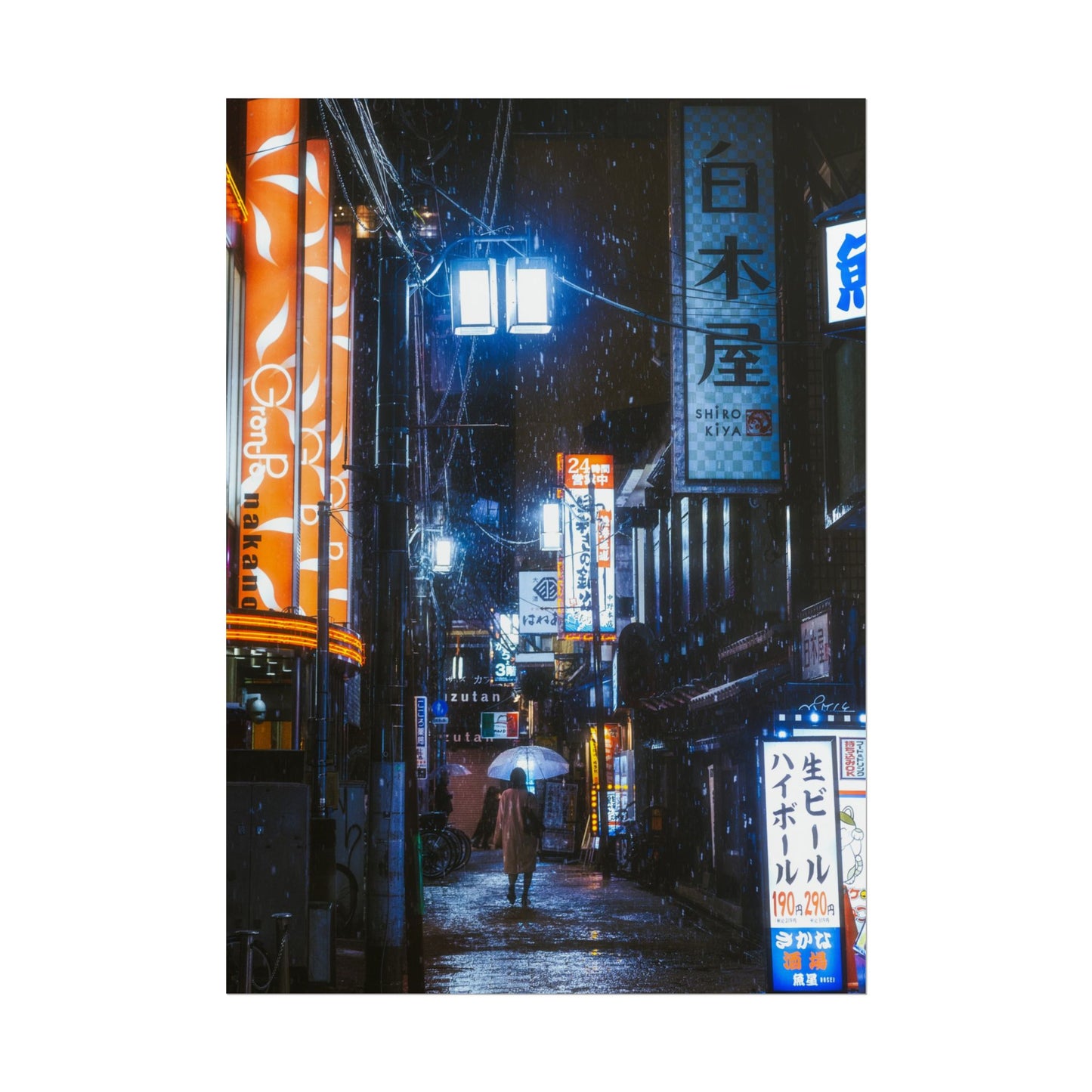 Snowy nights in Nakano Tokyo Poster