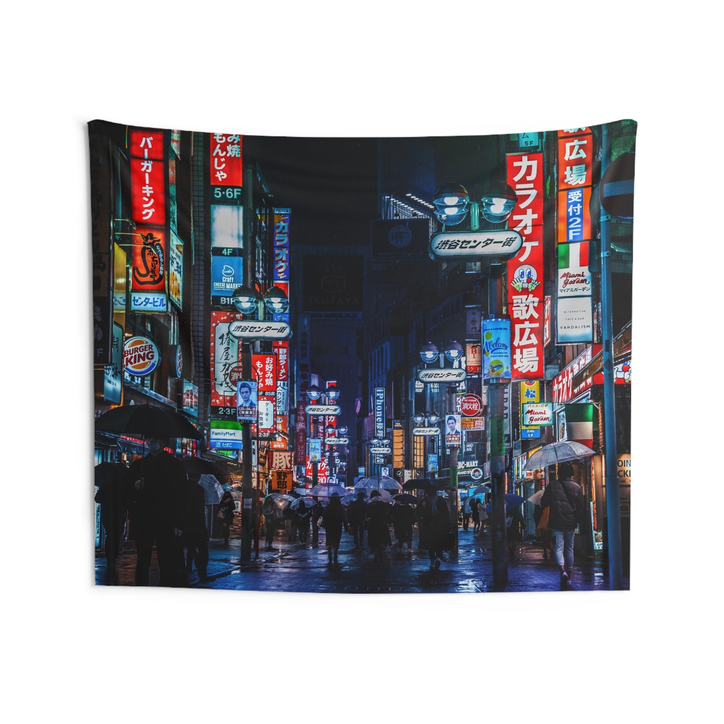 Cyberpunk Japan Wall Tapestry