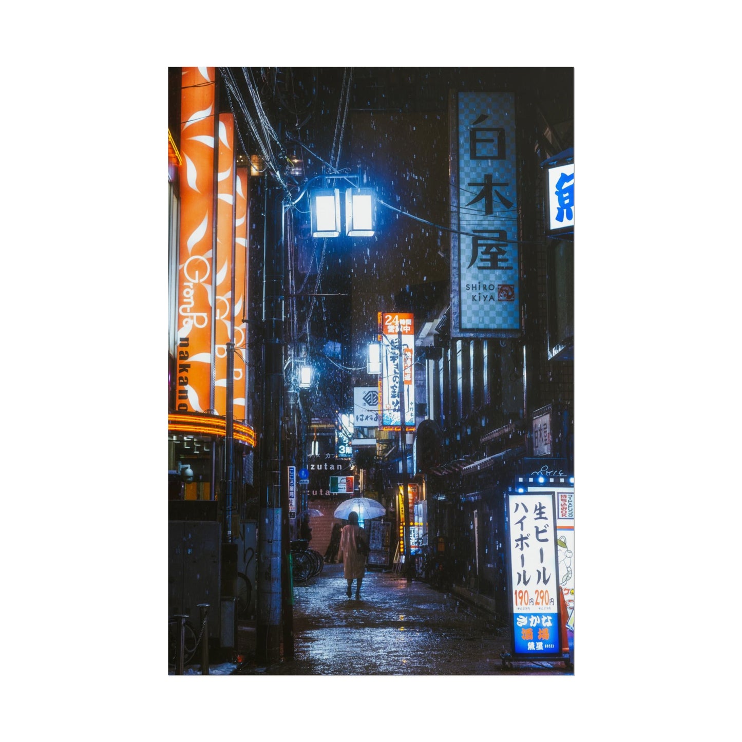 Snowy nights in Nakano Tokyo Poster
