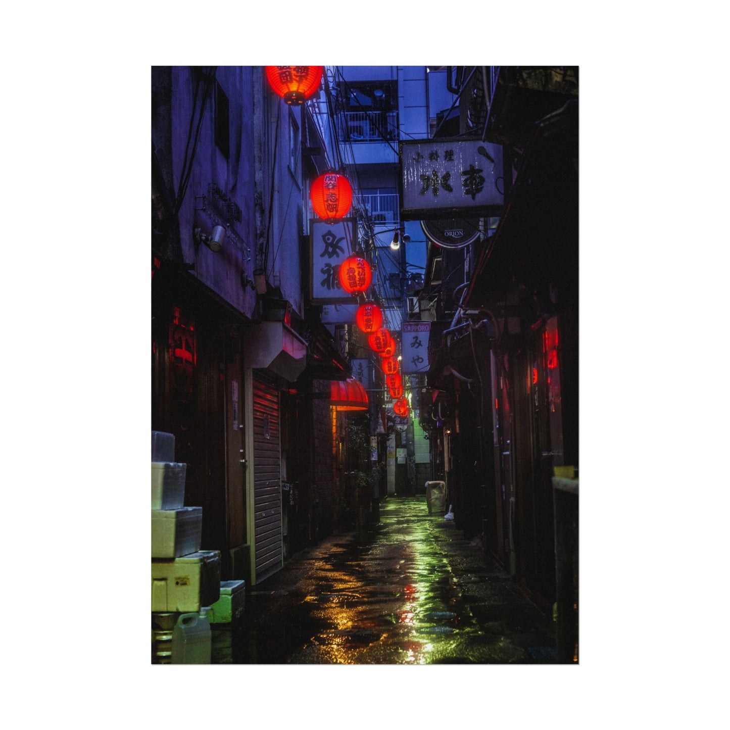 Rainy Tokyo Nights Poster