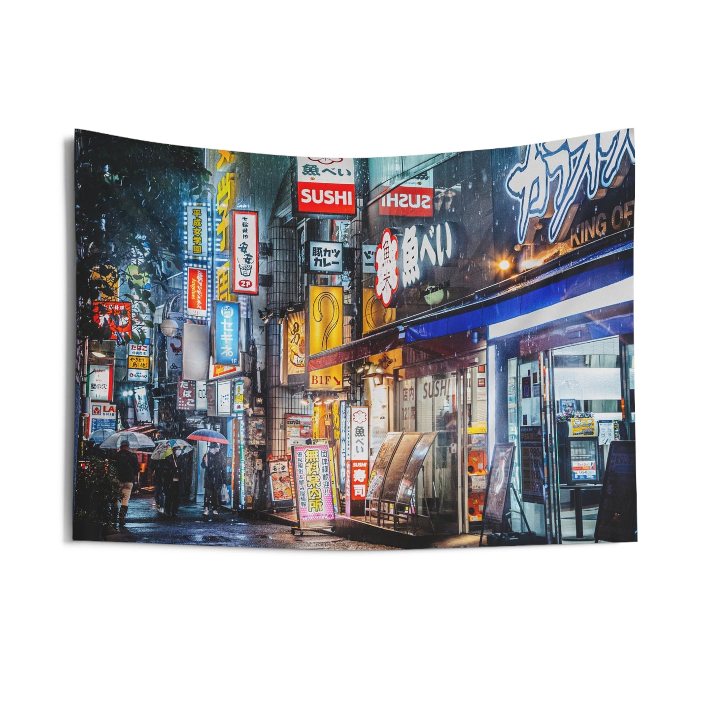 Shibuya Sushi Nights Wall Tapestry
