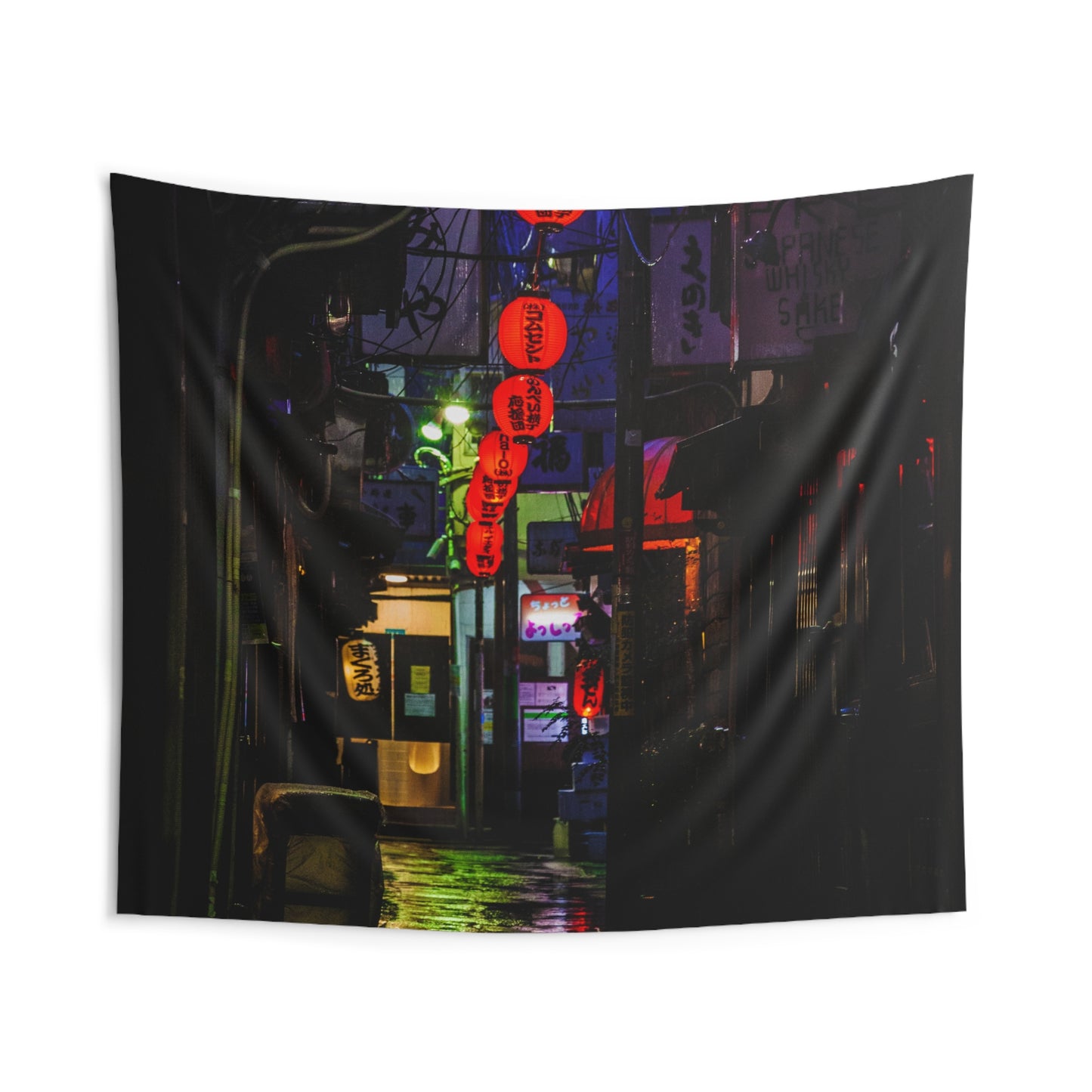 Japanese Drinking Alleyway Wall Tapestry