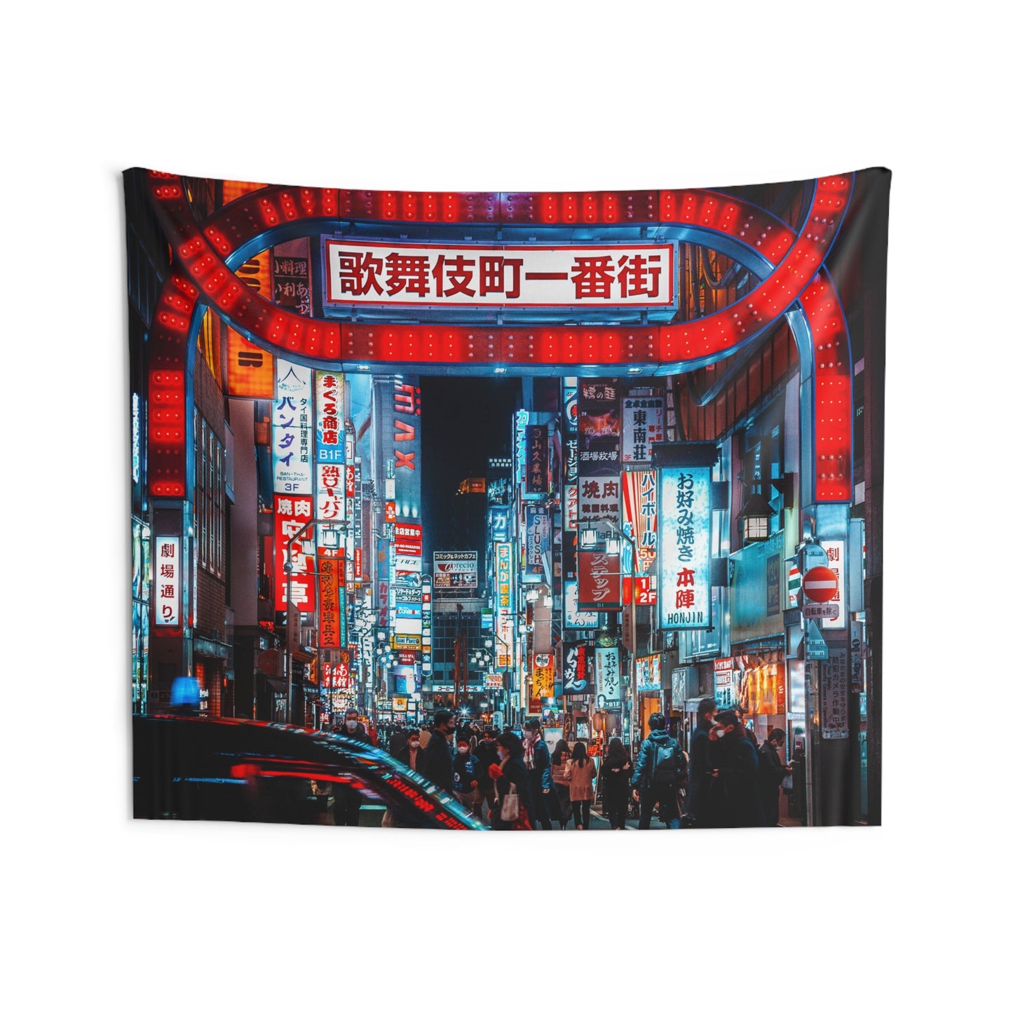 Neon Tokyo Wall Tapestry