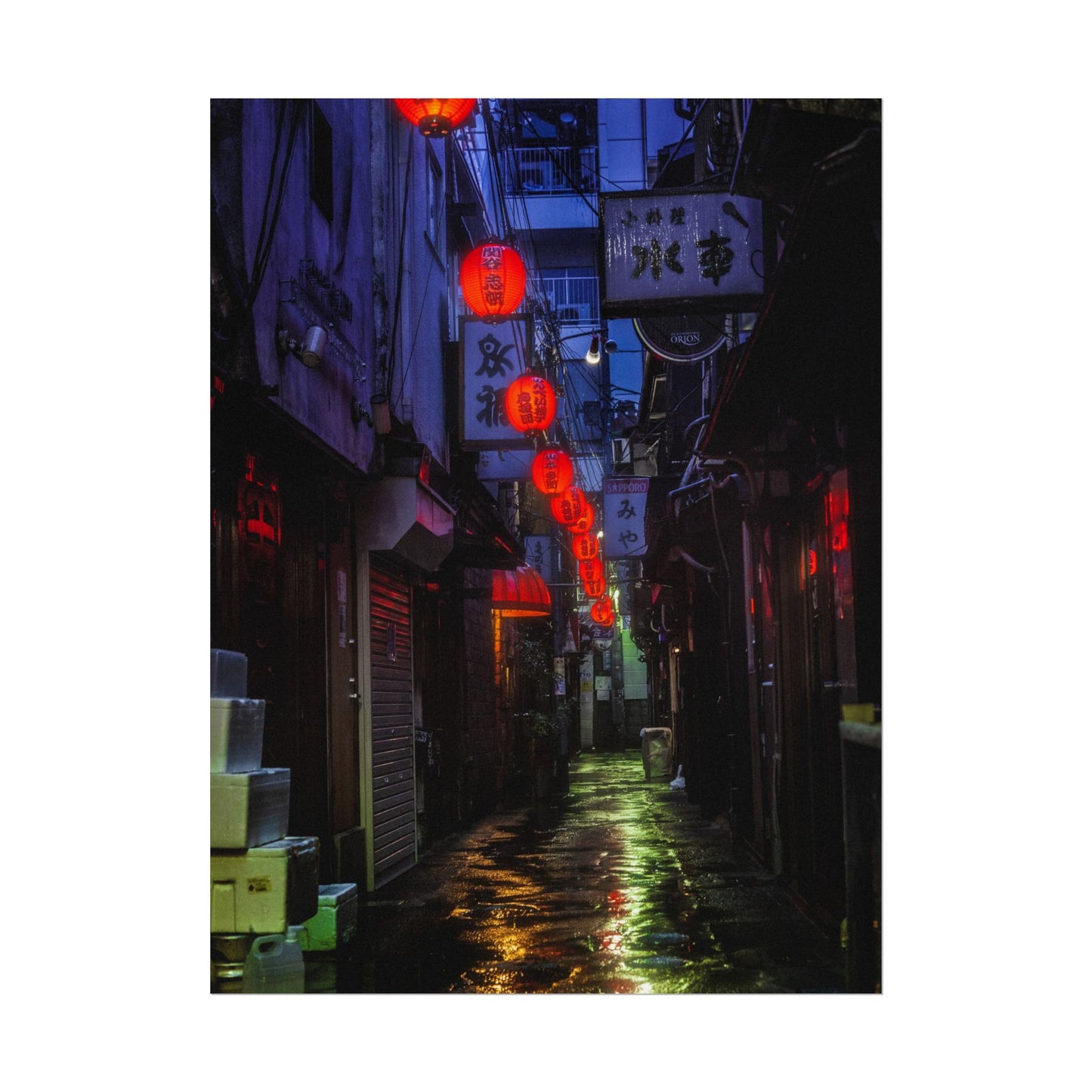 Rainy Tokyo Nights Poster
