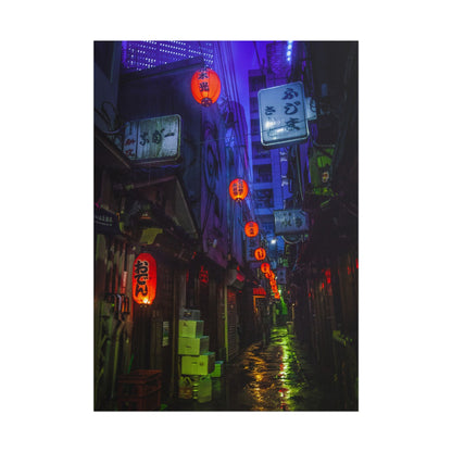 Rainy Tokyo Alleyway Poster