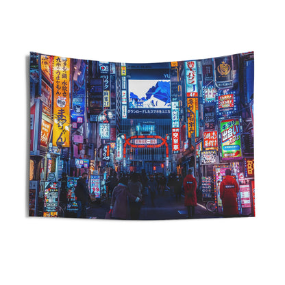 Cyberpunk Tokyo Wall Tapestry