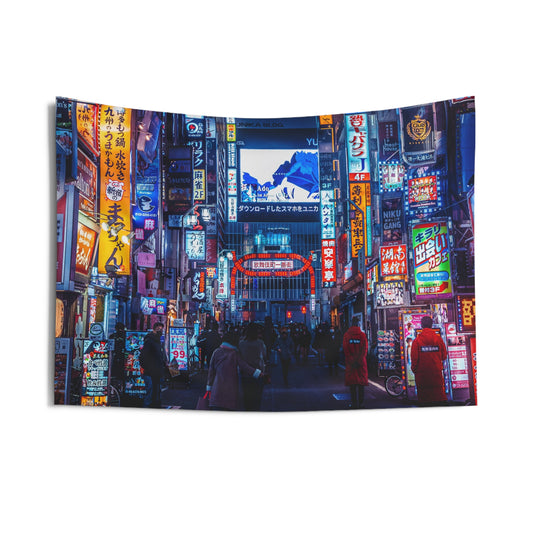 Cyberpunk Tokyo Wall Tapestry