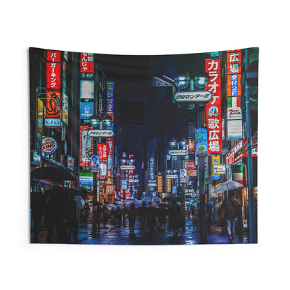 Cyberpunk Japan Wall Tapestry
