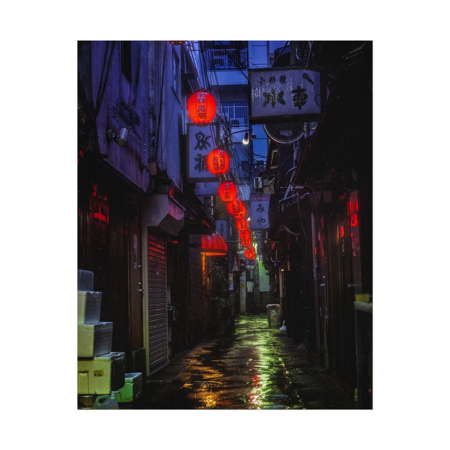 Rainy Tokyo Nights Poster