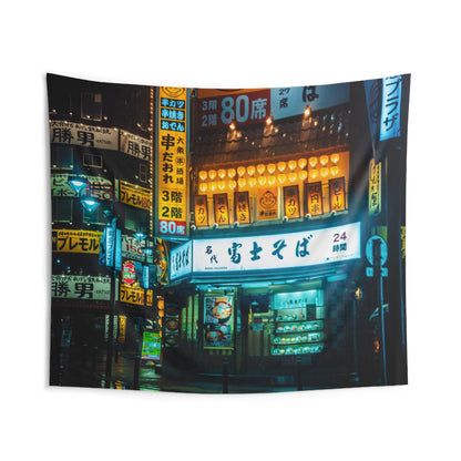 Japanese Night Wall Tapestry