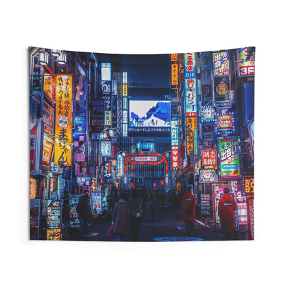 Cyberpunk Tokyo Wall Tapestry