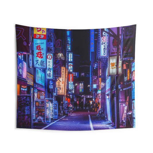 Urban Neon Wall Tapestry