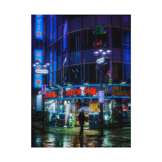 Shibuya Karaoke Neon Poster
