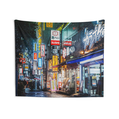 Shibuya Sushi Nights Wall Tapestry