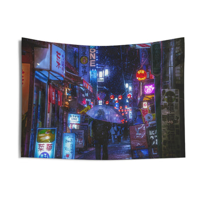 Cyberpunk Neon Tokyo Wall Tapestry