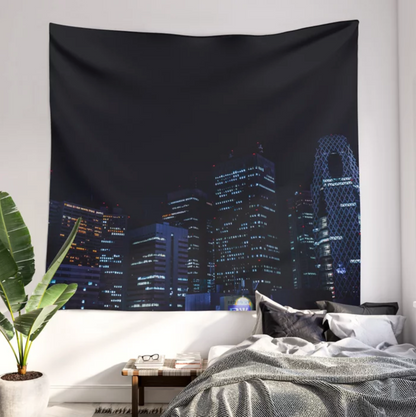Tokyo Nights Wall Tapestry