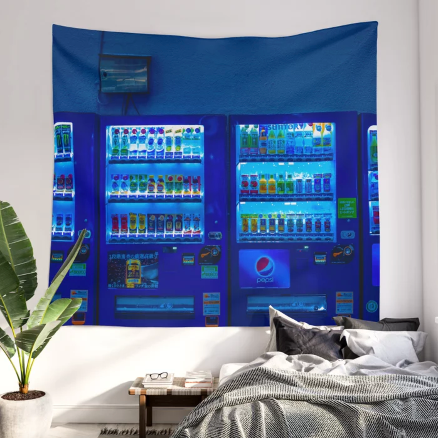 Tokyo Vending Machine Wall Tapestry