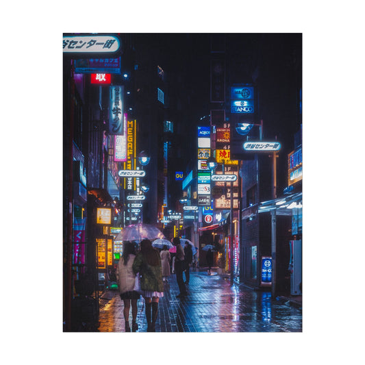 Vibrant Cyberpunk Cityscape Poster