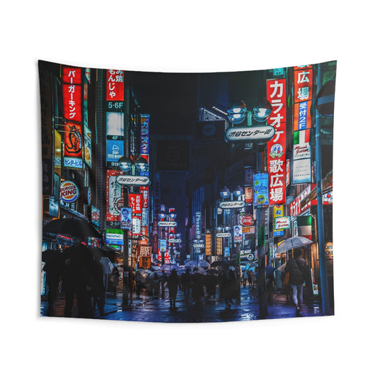 Cyberpunk Japan Wall Tapestry