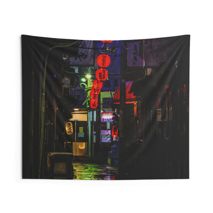 Japanese Drinking Alleyway Wall Tapestry