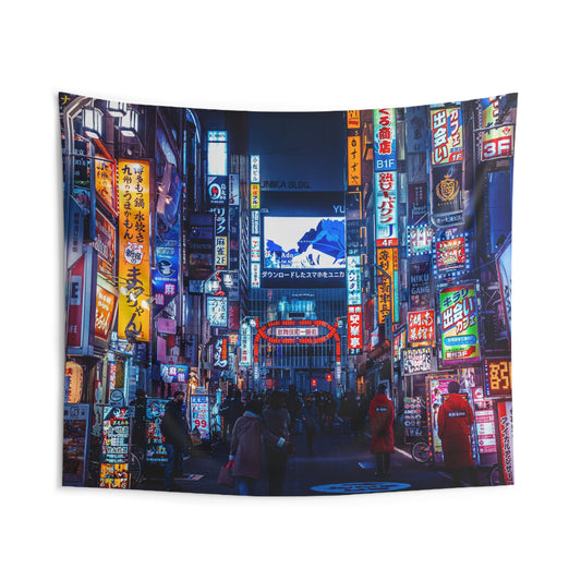 Cyberpunk Tokyo Wall Tapestry