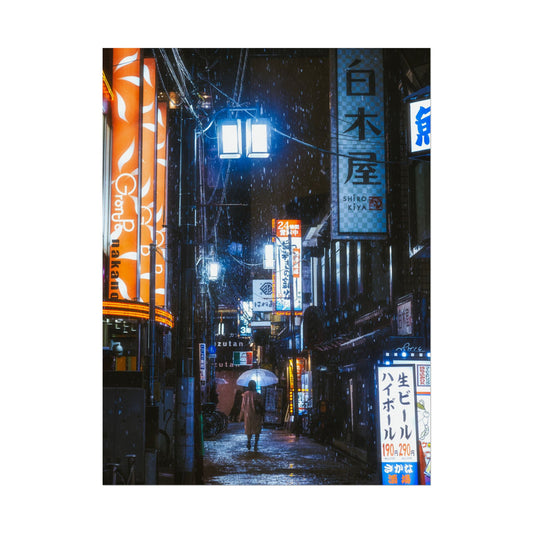 Snowy nights in Nakano Tokyo Poster