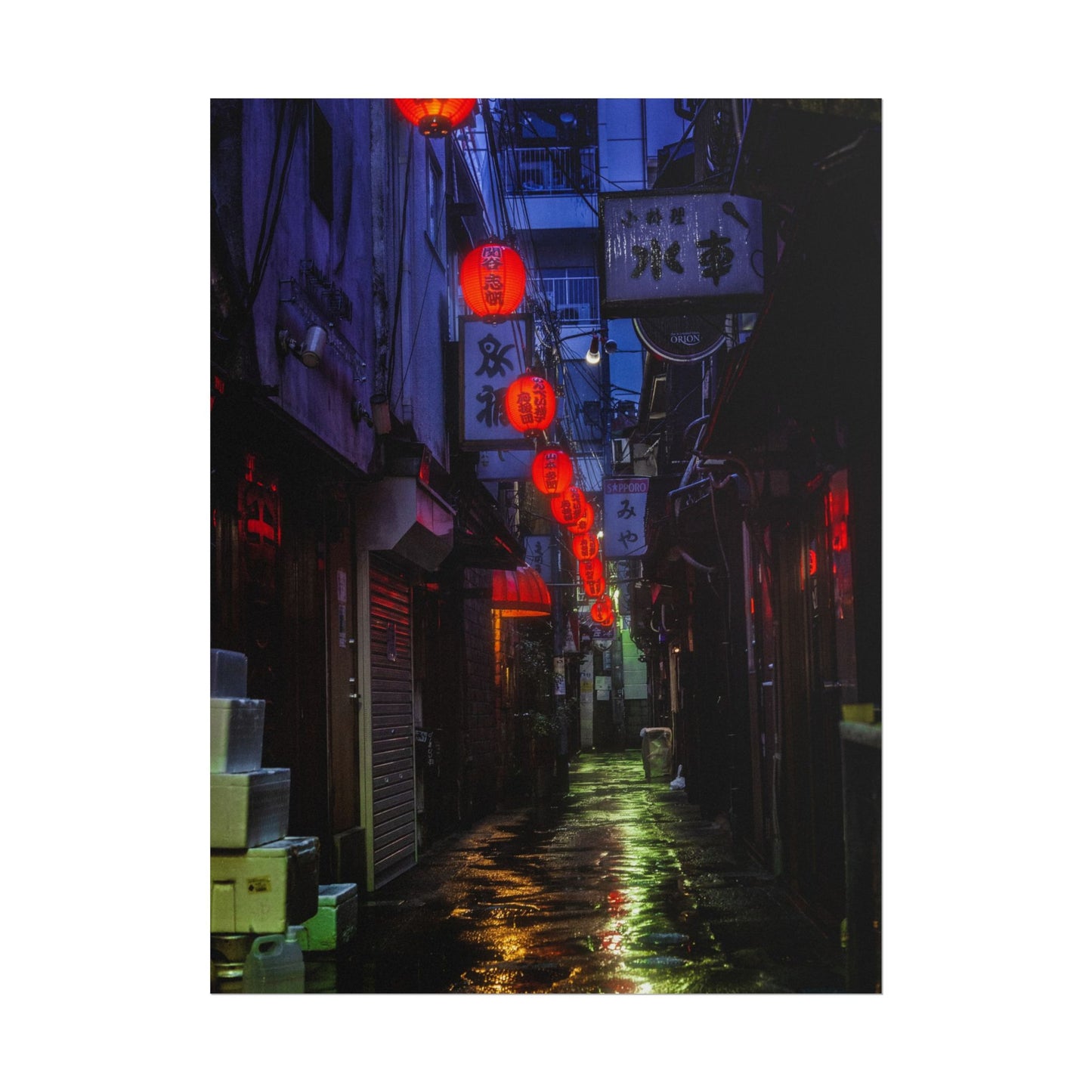 Rainy Tokyo Nights Poster