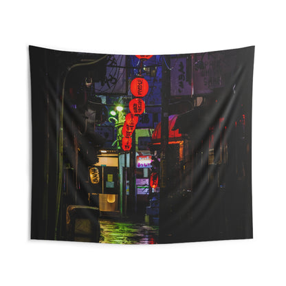Japanese Drinking Alleyway Wall Tapestry