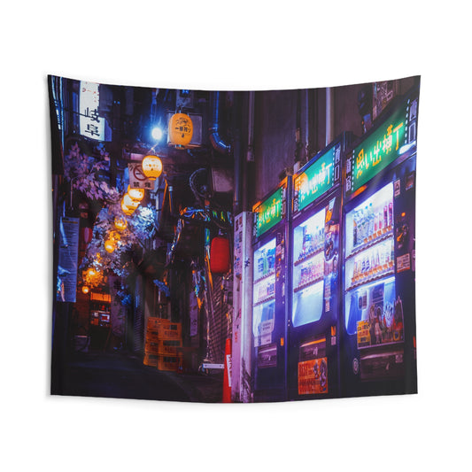 Tokyo Night Omoide Yokocho Wall Tapestry
