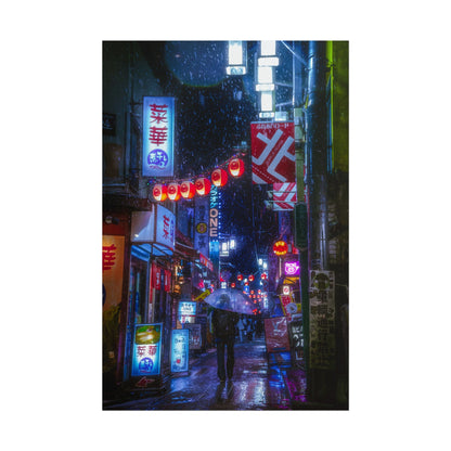 City Night Rain Poster